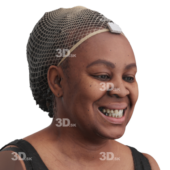 Head Woman Black 3D Phonemes And Emotions