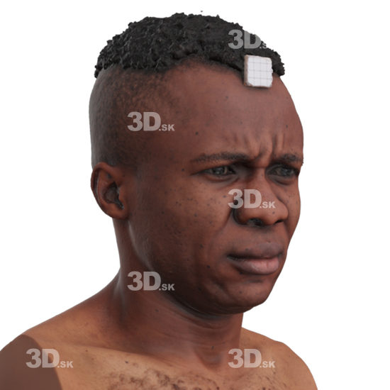 Head Man Black 3D Phonemes And Emotions