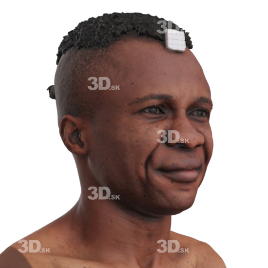 Head Man Black 3D Phonemes And Emotions