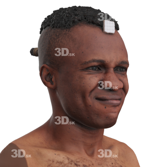 Head Man Black 3D Phonemes And Emotions