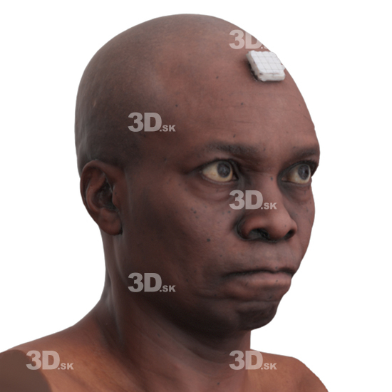 Head Man Black 3D Phonemes And Emotions