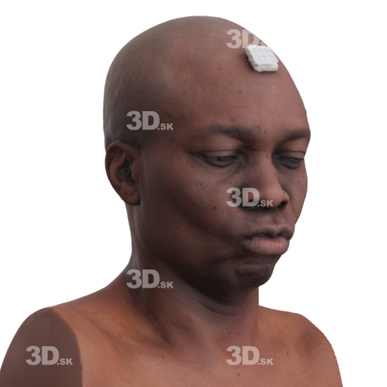 Head Man Black 3D Phonemes And Emotions