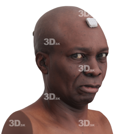 Head Man Black 3D Phonemes And Emotions