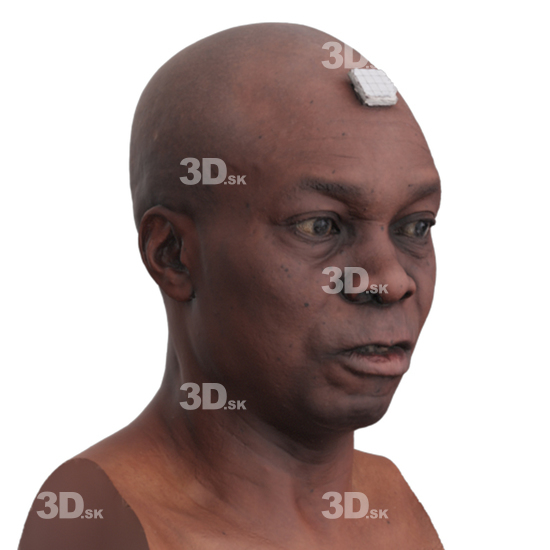 Head Man Black 3D Phonemes And Emotions