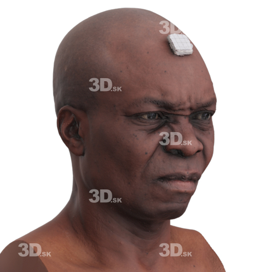 Head Man Black 3D Phonemes And Emotions