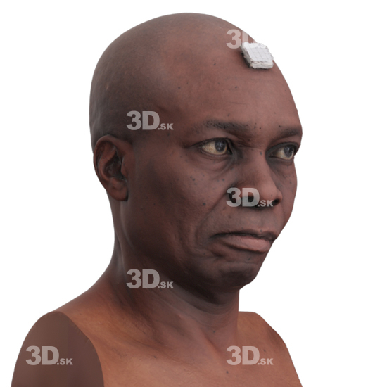 Head Man Black 3D Phonemes And Emotions