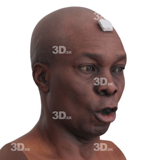 Head Man Black 3D Phonemes And Emotions