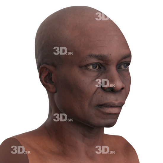 Head Man Black 3D Phonemes And Emotions