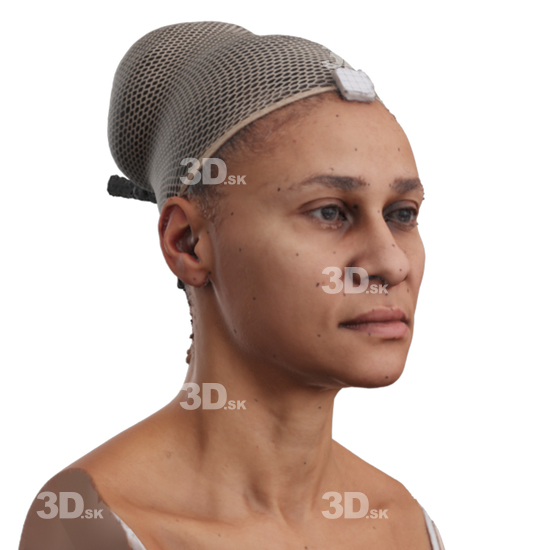 Head Woman Black 3D Phonemes And Emotions