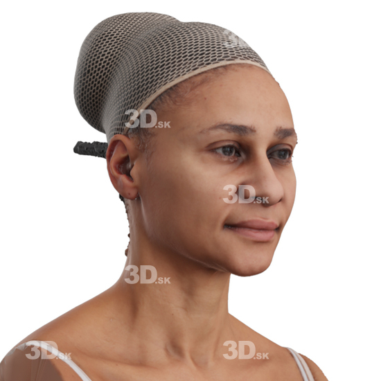 Head Woman Black 3D Phonemes And Emotions