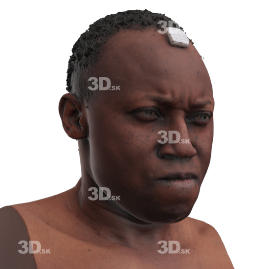 Head Man Black 3D Phonemes And Emotions