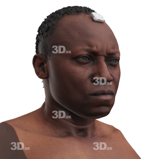 Head Man Black 3D Phonemes And Emotions