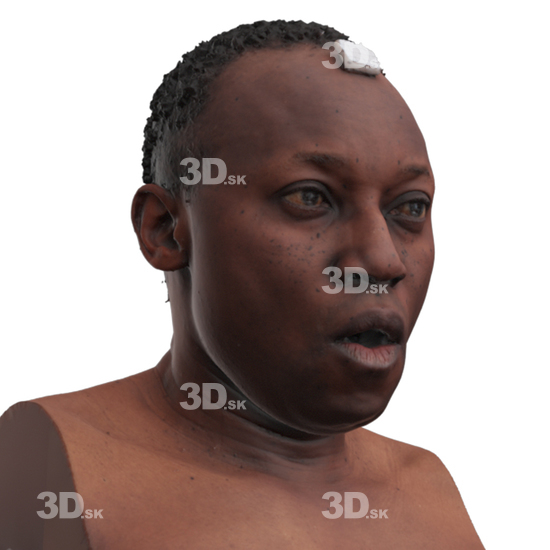 Head Man Black 3D Phonemes And Emotions