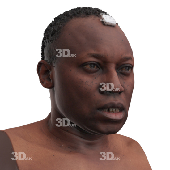 Head Man Black 3D Phonemes And Emotions