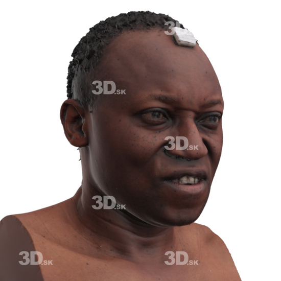 Head Man Black 3D Phonemes And Emotions