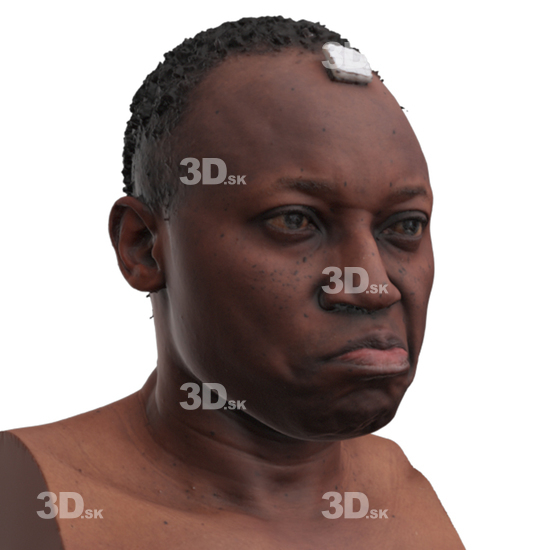 Head Man Black 3D Phonemes And Emotions