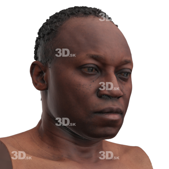 Head Man Black 3D Phonemes And Emotions