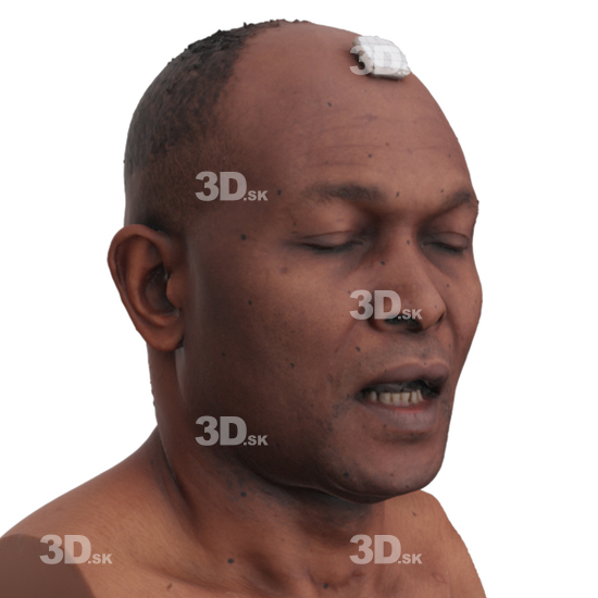 Head Man Black 3D Phonemes And Emotions