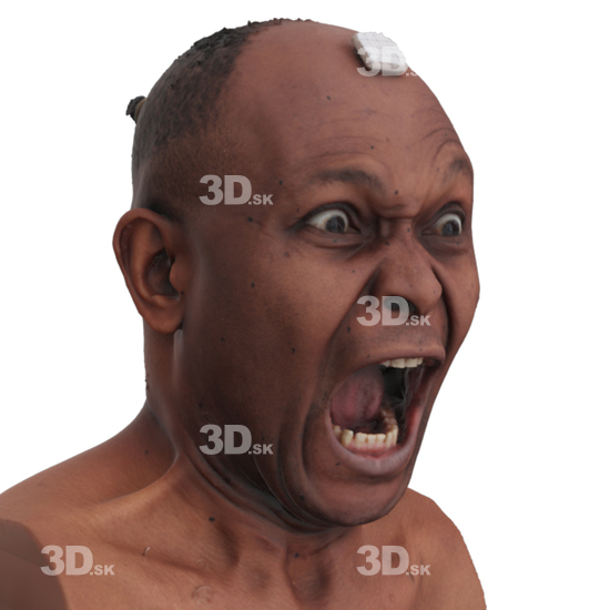 Head Man Black 3D Phonemes And Emotions