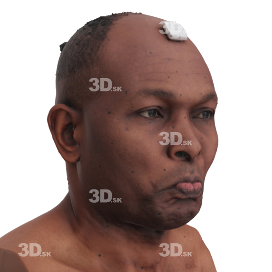 Head Man Black 3D Phonemes And Emotions