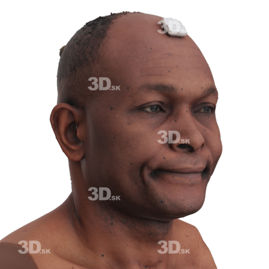 Head Man Black 3D Phonemes And Emotions