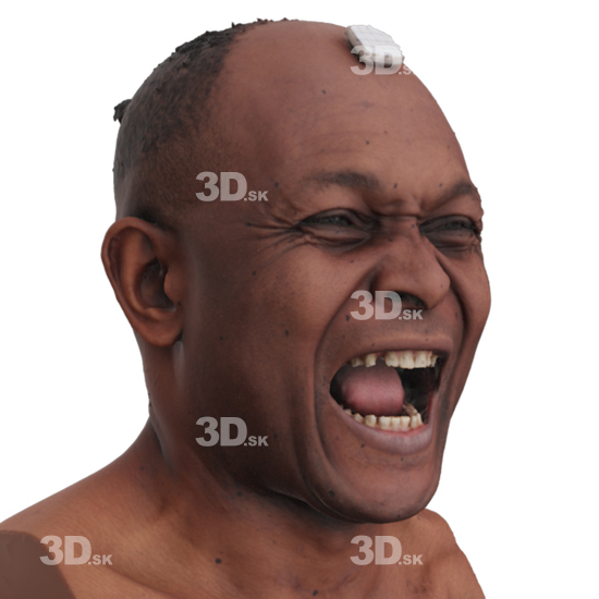 Head Man Black 3D Phonemes And Emotions