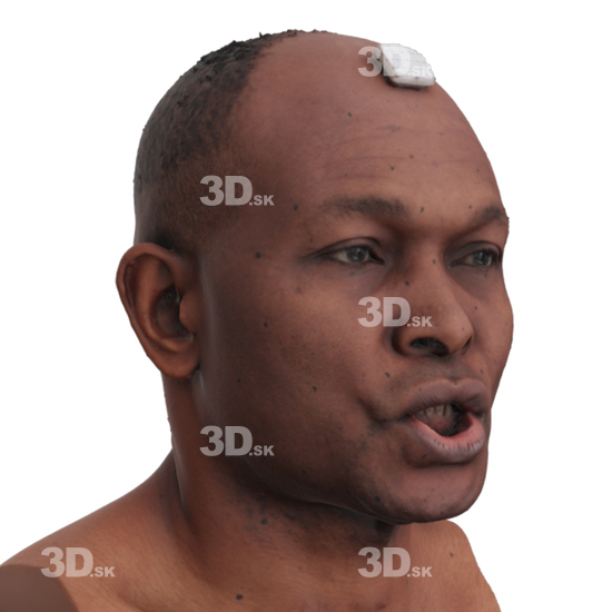 Head Man Black 3D Phonemes And Emotions