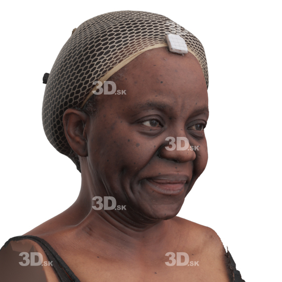 Head Woman Black 3D Phonemes And Emotions