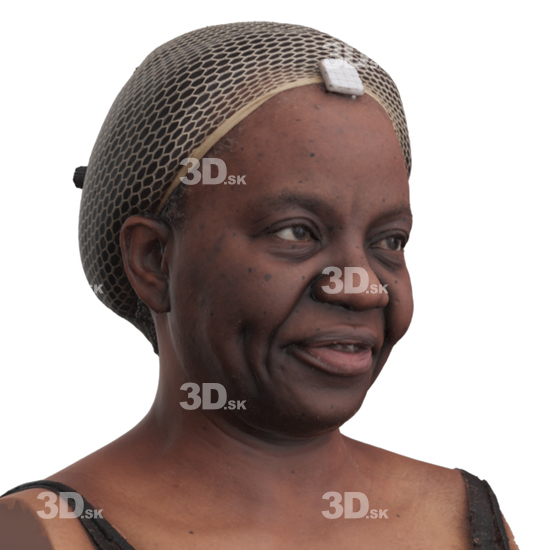 Head Woman Black 3D Phonemes And Emotions