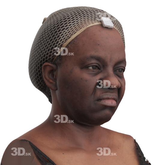 Head Woman Black 3D Phonemes And Emotions