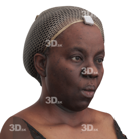 Head Woman Black 3D Phonemes And Emotions