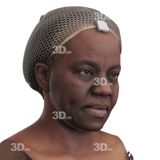 Head Woman Black 3D Phonemes And Emotions