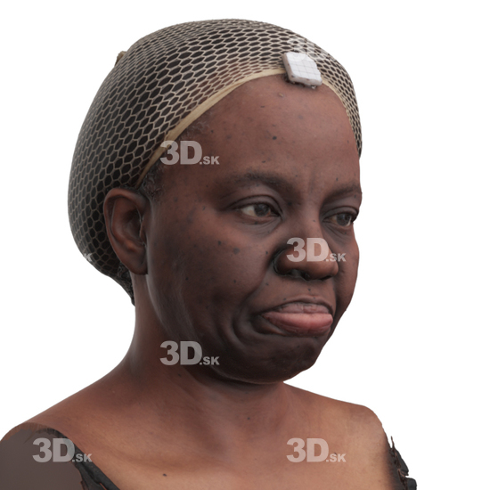 Head Woman Black 3D Phonemes And Emotions