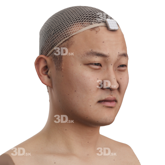 Head Man Asian 3D Phonemes And Emotions