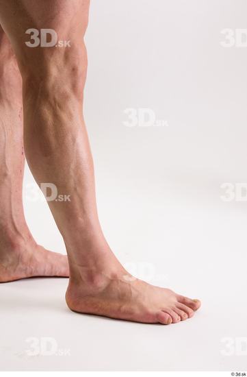 Calf Man White Nude Muscular Studio photo references