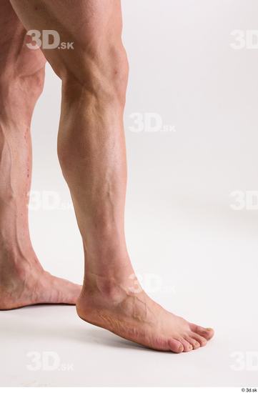 Calf Man White Nude Muscular Studio photo references