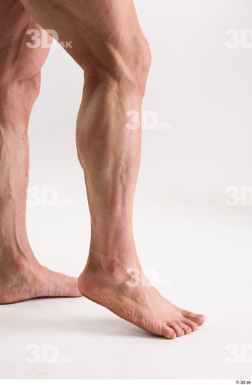 Calf Man White Nude Muscular Studio photo references