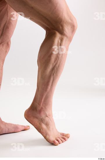 Calf Man White Nude Muscular Studio photo references