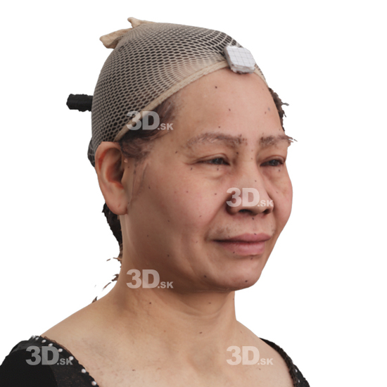 Head Woman Asian 3D Phonemes And Emotions