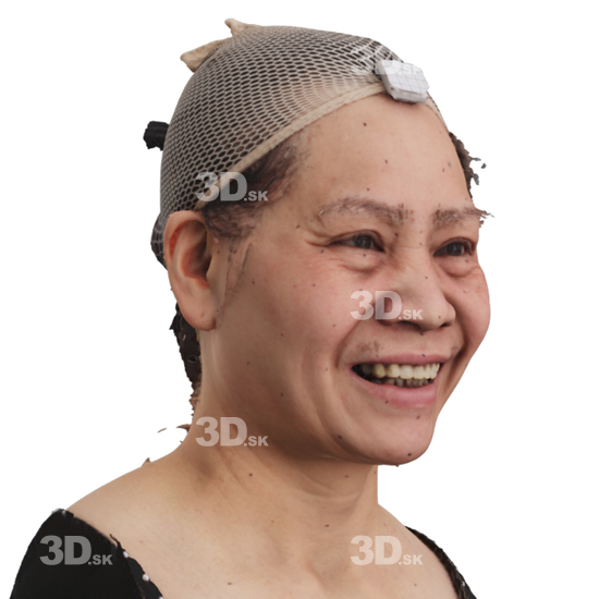 Head Woman Asian 3D Phonemes And Emotions