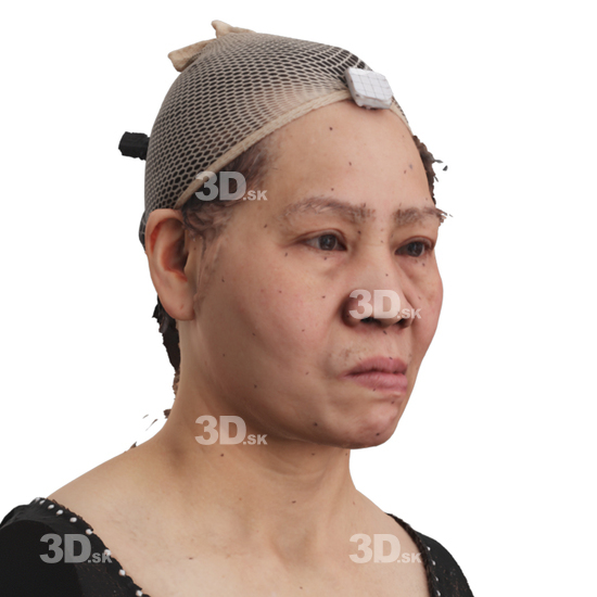 Head Woman Asian 3D Phonemes And Emotions