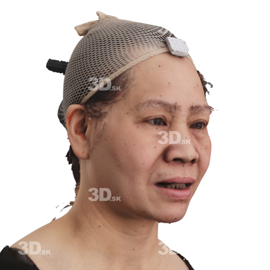 Head Woman Asian 3D Phonemes And Emotions