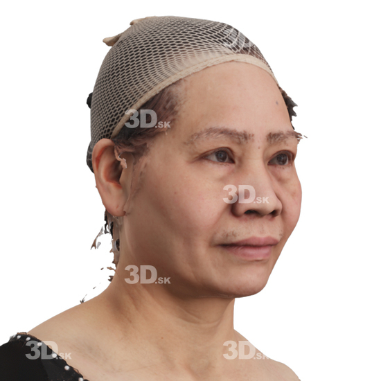 Head Woman Asian 3D Phonemes And Emotions