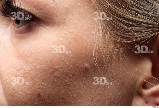 Face Woman White Slim Face Skin Textures