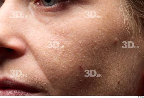 Face Woman White Slim Face Skin Textures