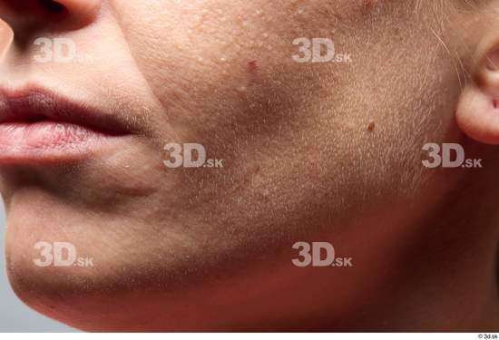 Face Woman White Slim Face Skin Textures