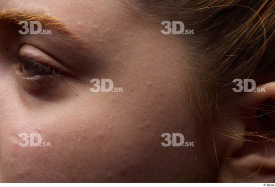 Face Woman White Chubby Face Skin Textures