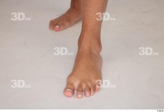 Foot Woman Nude Slim Studio photo references