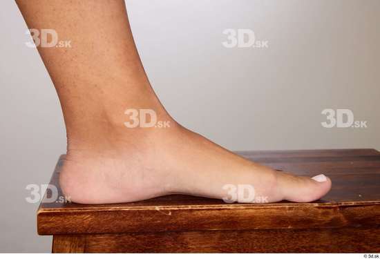 Foot Woman Nude Slim Studio photo references