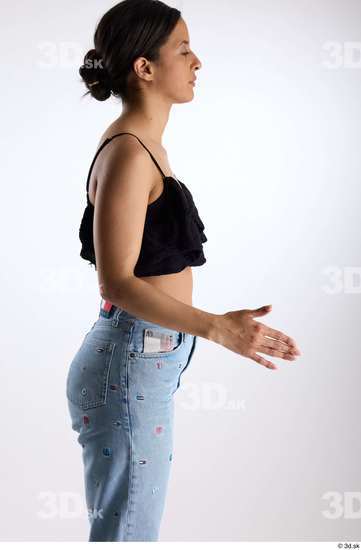 Arm Woman Casual Slim Top Studio photo references